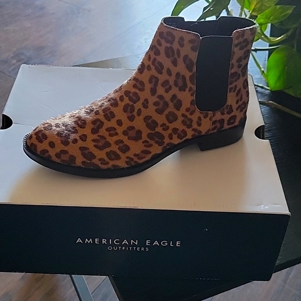 American Eagle Leopard Booties.